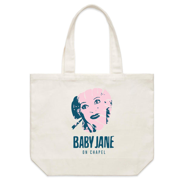 Baby Jane on Chapel Shoulder Canvas Tote Bag